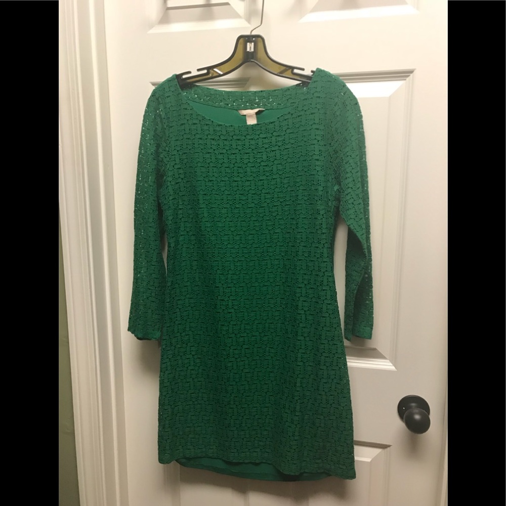 Green lace dress